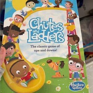 Hasbro Chutes and Ladders Game - Bright Yellow and Blue